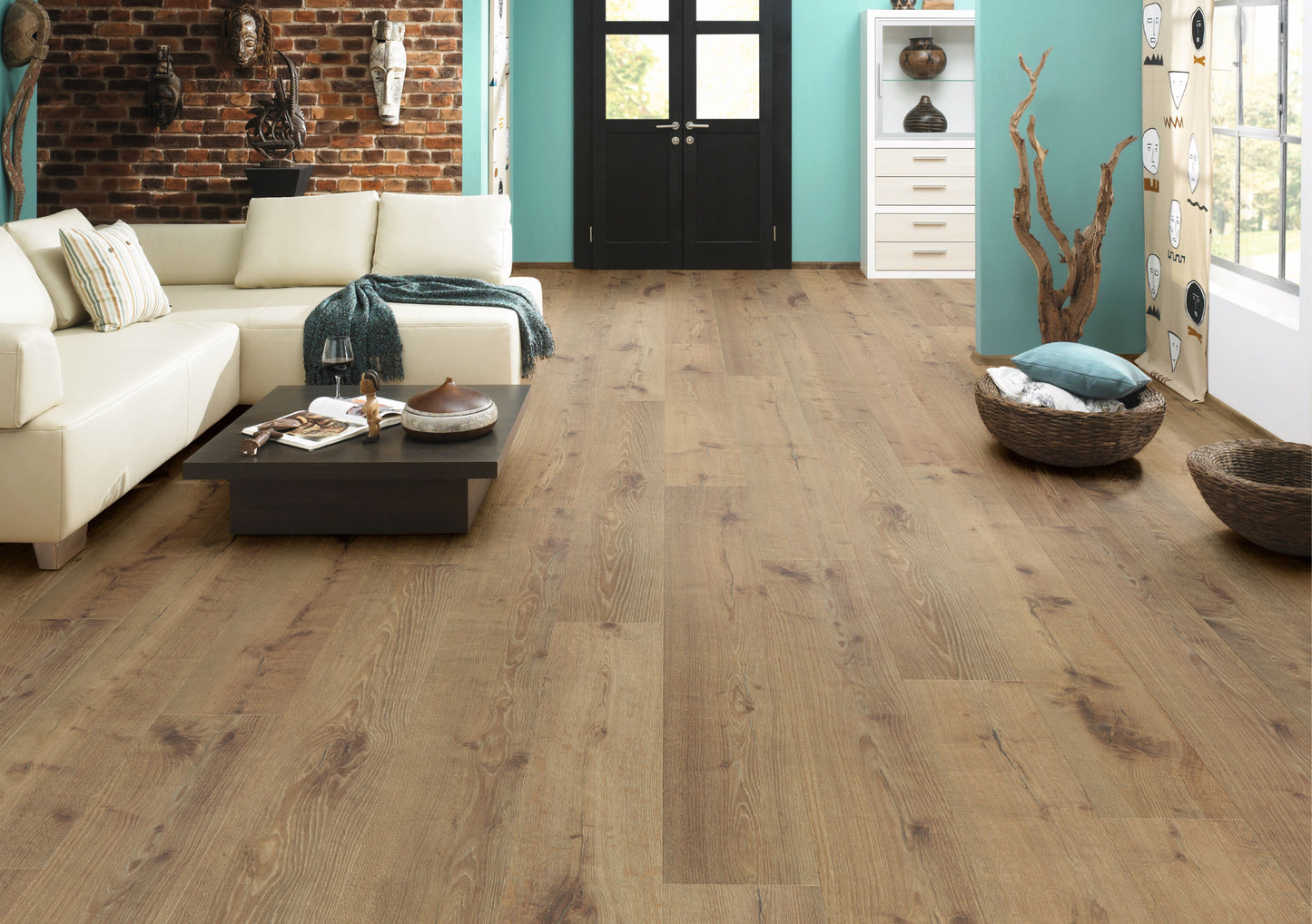 Long & Wide Sepia Tegernsee Oak Laminate Flooring