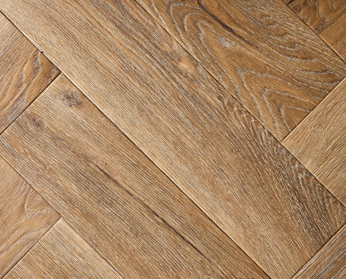 Textures - Distressed Oak LVT Herringbone