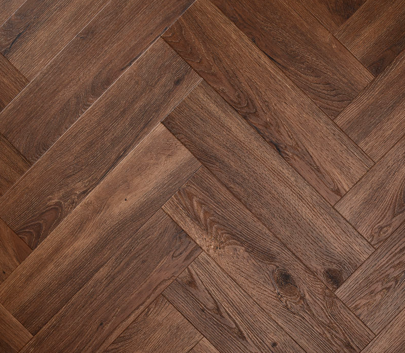 Mahogany Oak LVT Herringbone