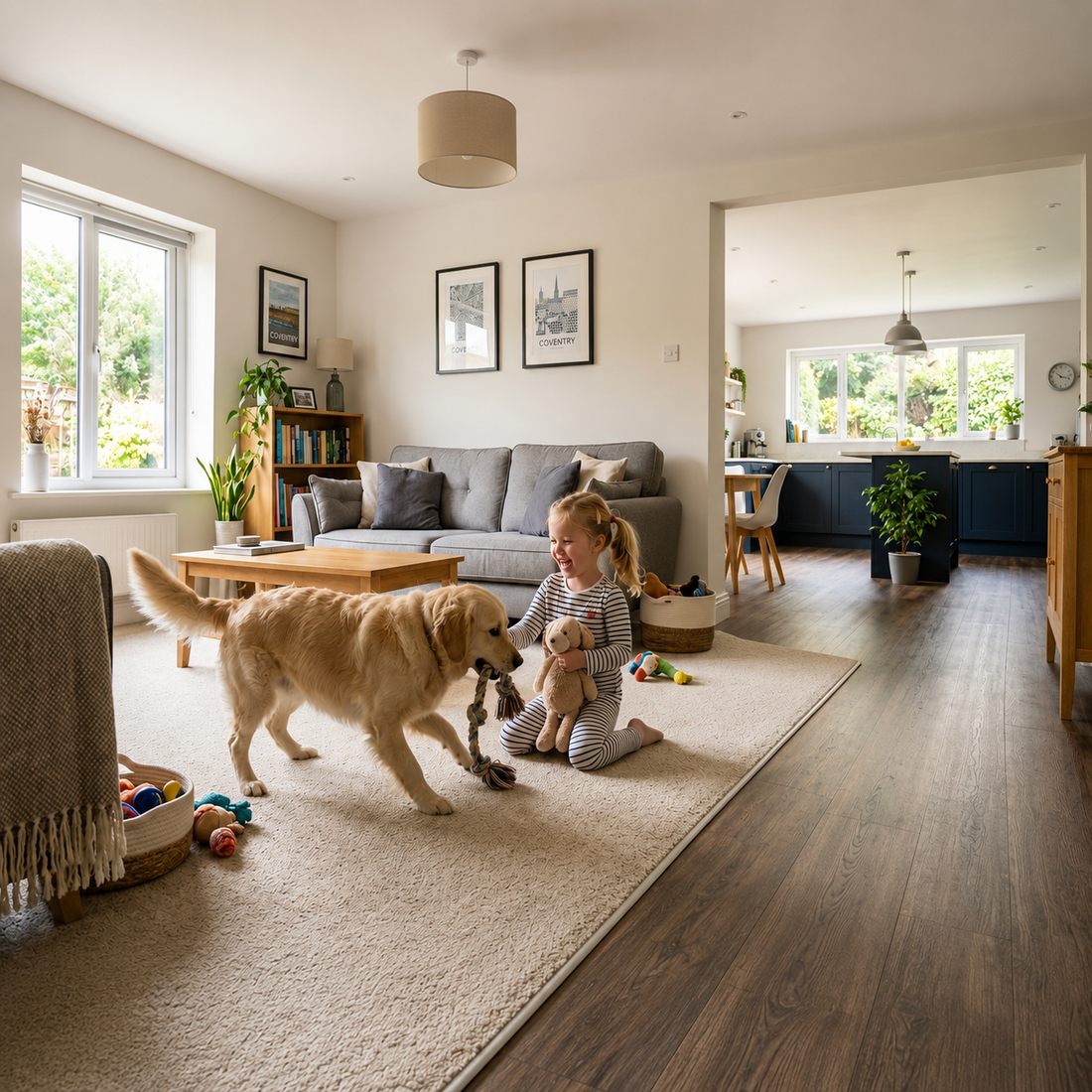 Pet &amp; Kid-Proof Your Coventry Home: The Best Stain-Free Carpets &amp; Waterproof LVT for Busy Families