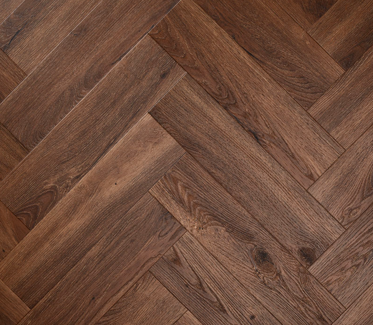 Mahogany Oak LVT Herringbone