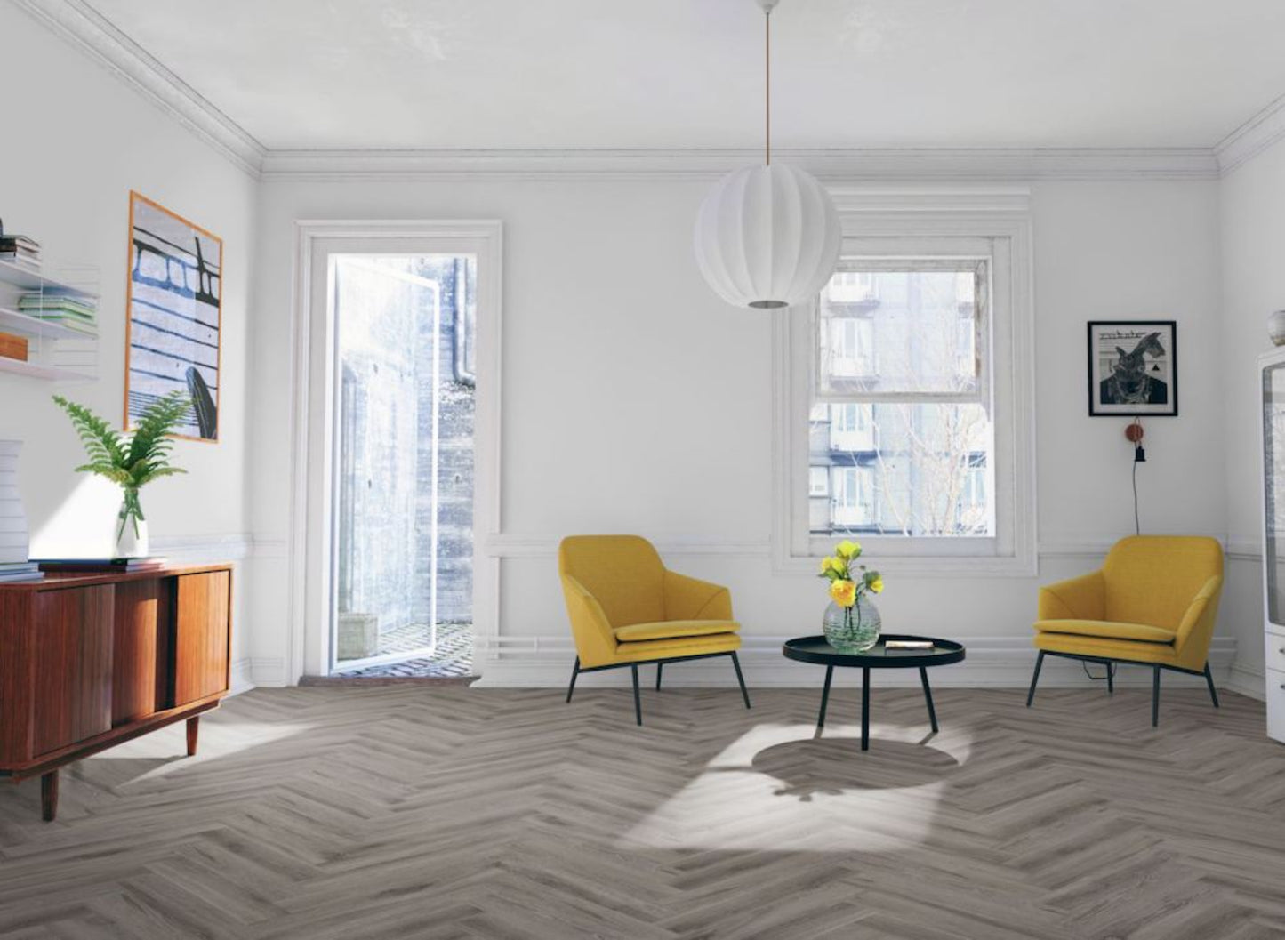 Lignum Core Rustic Grey Oak Herringbone
