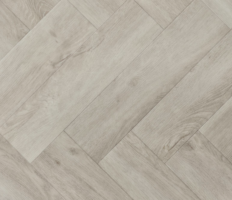 White Ash Oak LVT Herringbone
